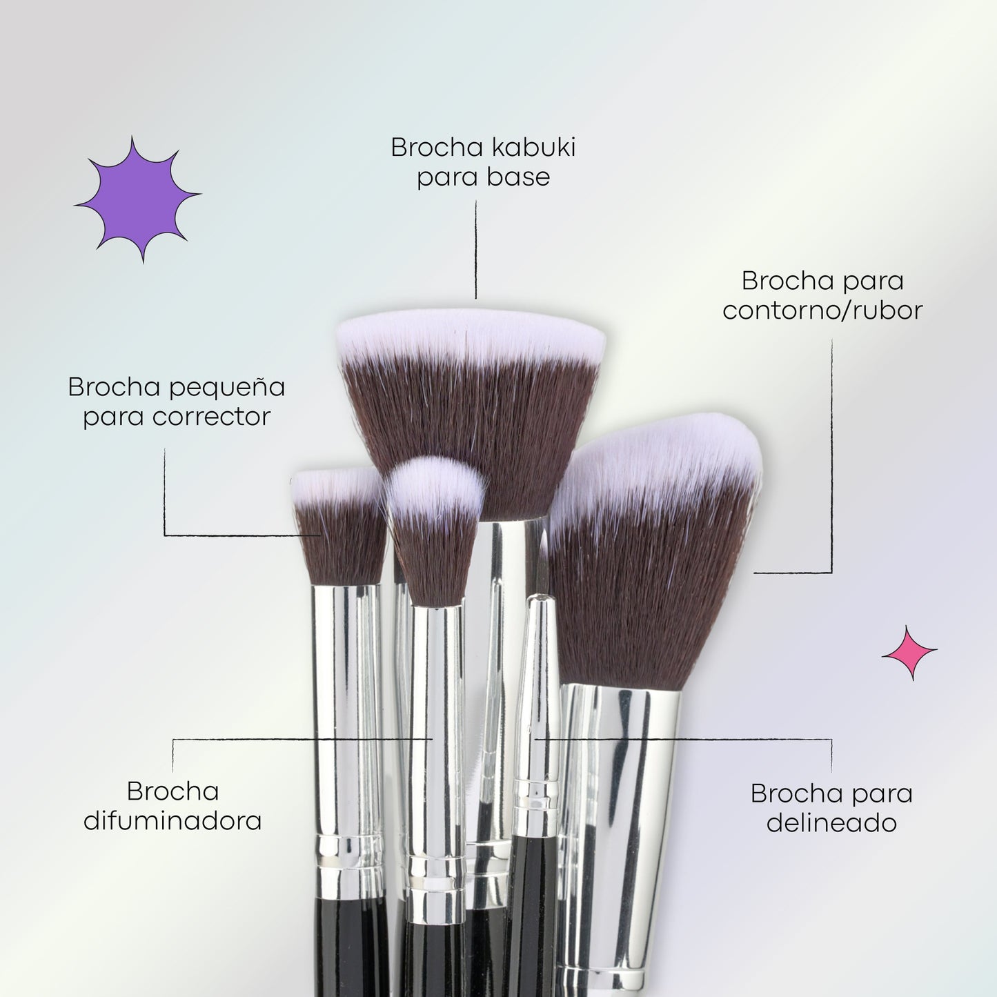 ATENEA LULA KIT DE BROCHAS ACADEMY X 10 PIEZAS KL 12