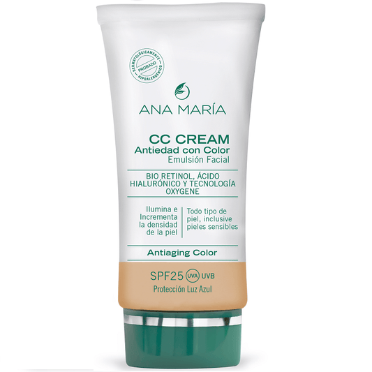 ANA MARIA BASE CC CM ANT ED CON ACD HLR SPF25 X40G OSCURO