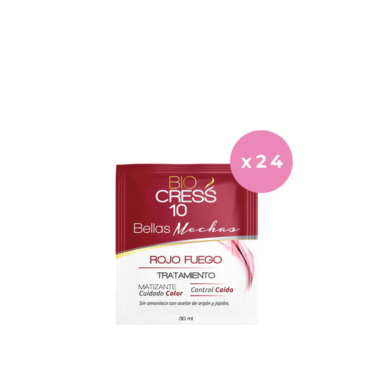 BIOCRESS BELLAS MECHAS ROJO FUEGO X 30 ML