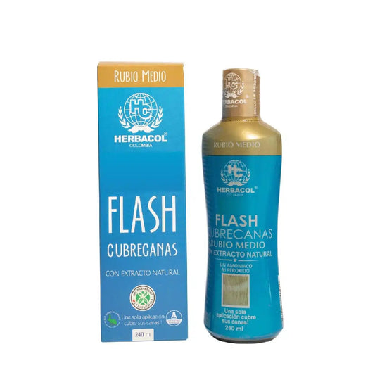 HERBACOL TONICO FLASH CUBRE CANAS X240ML RUBIO MEDIO