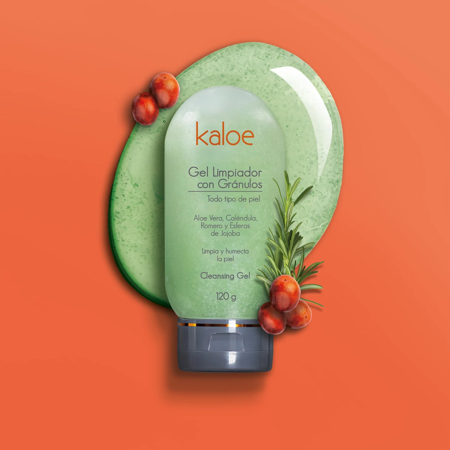 KALOE ESPUMA FACIAL CON GRANULOS X120