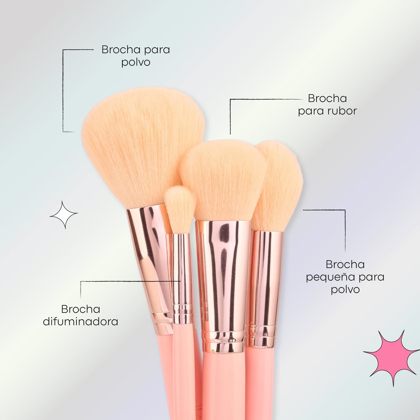 ATENEA LULA KIT DE BROCHAS MANDARINE X 10 PIEZAS KL 13
