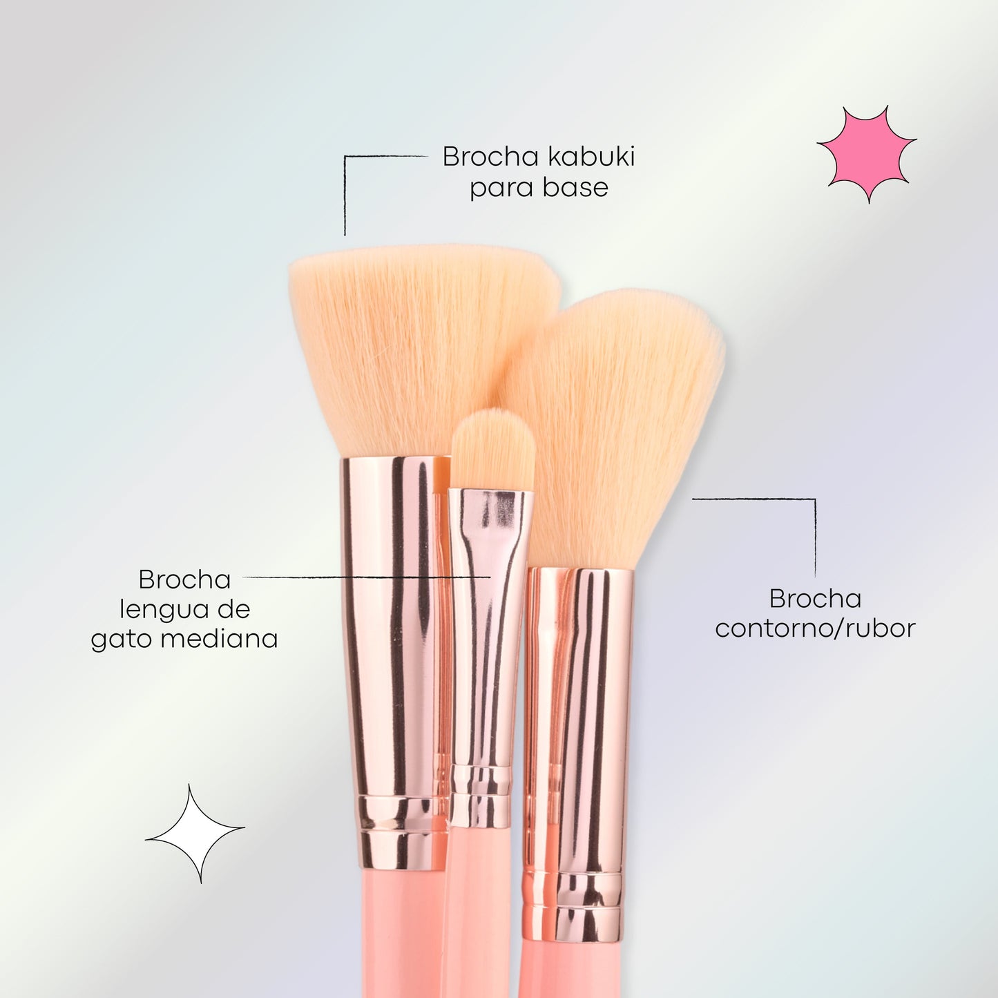 ATENEA LULA KIT DE BROCHAS MANDARINE X 10 PIEZAS KL 13