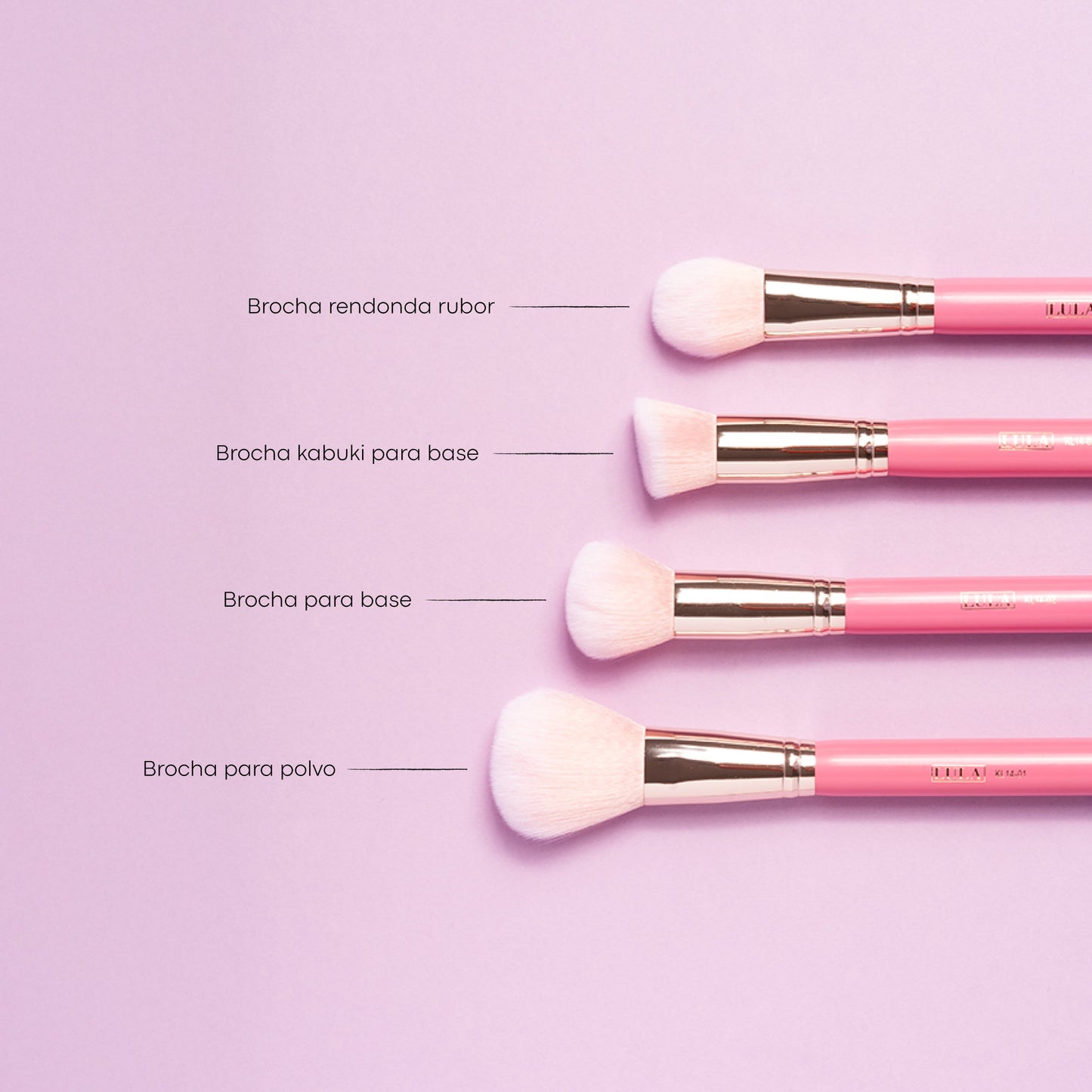 ATENEA LULA KIT DE BROCHAS BUBBLEGUM X 10 PIEZAS KL 14