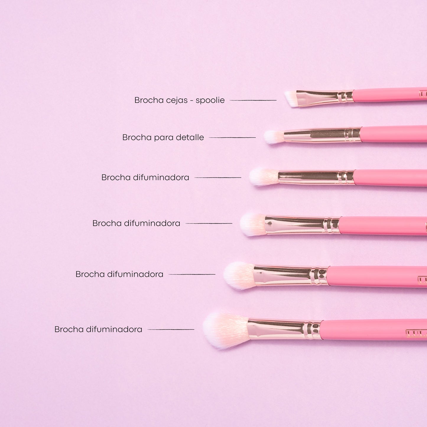 ATENEA LULA KIT DE BROCHAS BUBBLEGUM X 10 PIEZAS KL 14