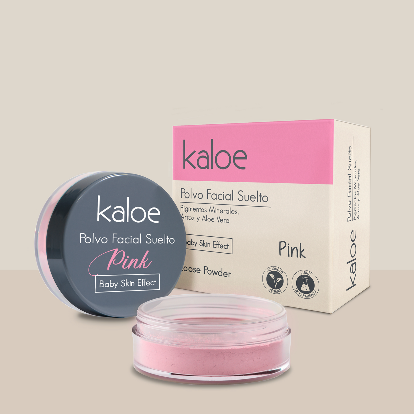 KALOE POLVO FACIAL SUELTO PINK X 12 GR