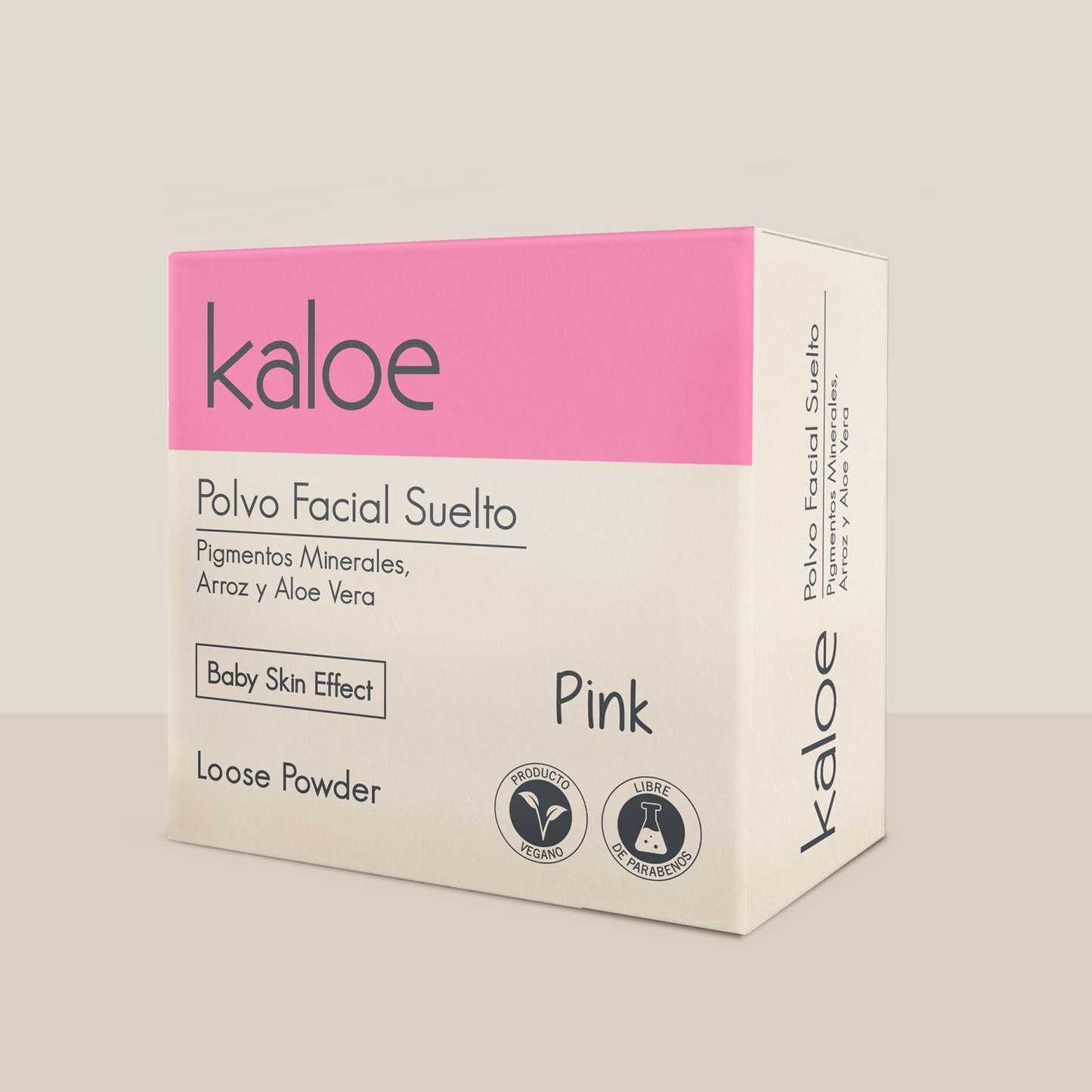 KALOE POLVO FACIAL SUELTO PINK X 12 GR