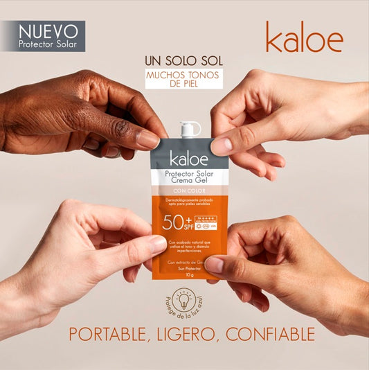 KALOE PROTECTOR SOLAR CREMA GEL CON COLOR *10G