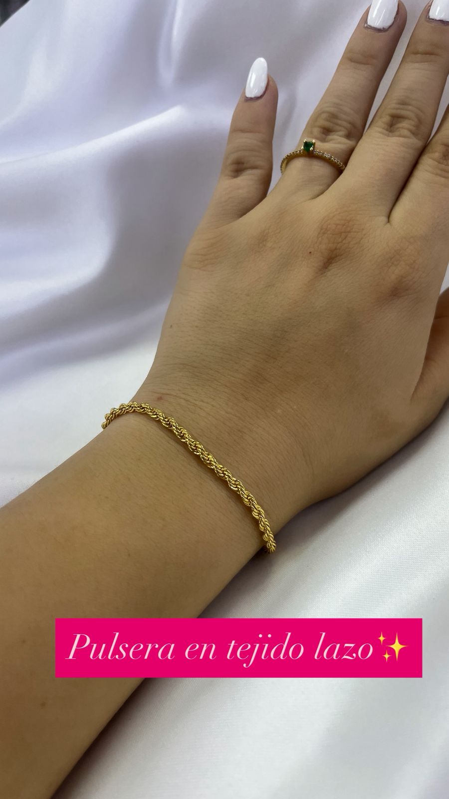 PULSERA LAZO ORO LAMINADO