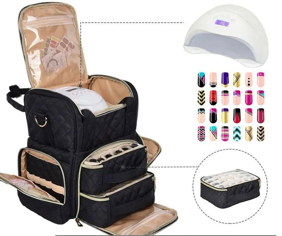 MALETA ORGANIZADORA PARA UÑAS PARA MANICURISTAS