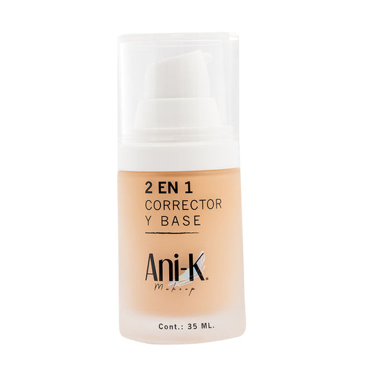 ANI-K BASE BONITA 2 EN 1 CORRECTOR Y BASE TONO 02 TAYLOR